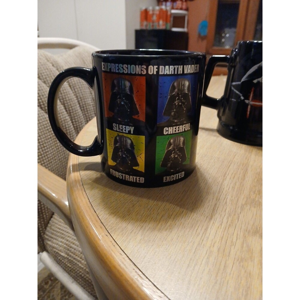 STAR WARS EXPRESSIONS OF DARTH VADER BLACK TEA COFFEE MUG CUP